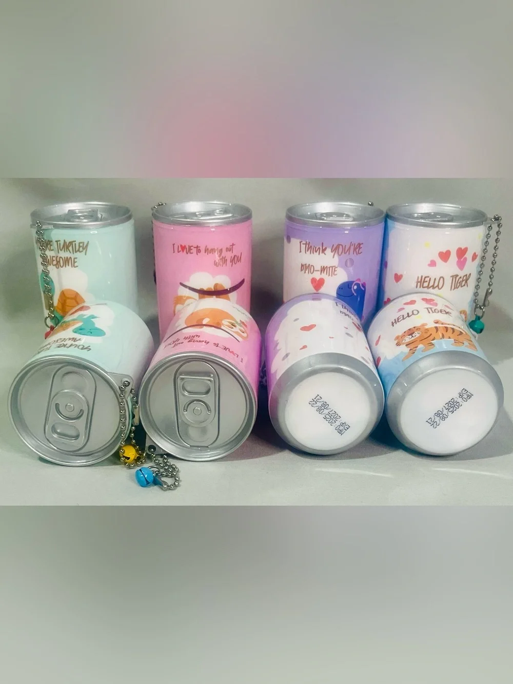 Animal Keychain Can of Wipes - 4 Pack